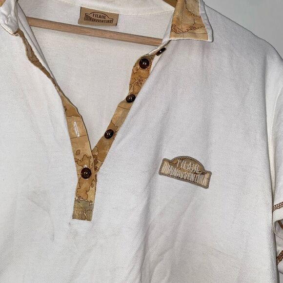 DONNAVVENTURA BY ALVIERO MARTINI 1A CLASSE White Polo Size Medium*, MSRP $191 - Picture 3 of 16